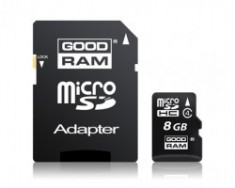 Card memorie microSD 8Gb GOODRAM cu adaptor SD foto