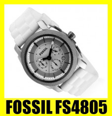 OFERTA LIMITATA CEAS FOSSIL FS4805 CRONOGRAF PRET IN MAGAZIN 119Euro BARBAT BRATARA SILICON OTEL-INOX NOU WR 50m IN CUTIE CADOU FIABIL LIVRAREA GRATIS foto