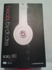 Casti MONSTER BEATS by Dr Dre SOLO HD - Varianta pe Alb foto