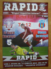 Program fotbal Rapid - Steaua (2013) foto