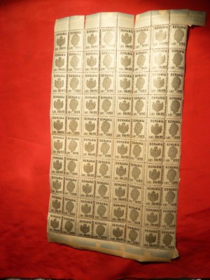 Coala 40 Timbre Fiscale cu matca, 1000 lei verde , Mihai I foto