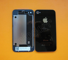 Capac carcasa spate sticla Iphone 4 4G Negru Original, NOU, foto