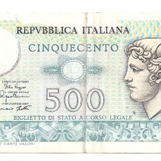 ITALIA 500 LIRE 1974-79 VF