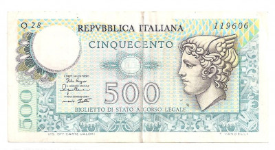 ITALIA 500 LIRE 1974-79 VF foto