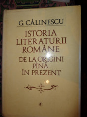 Istoria literaturii romane de la origini pana in prezent(an 1985/forma mare/cartonata/1058pagini)-G.Calinescu foto