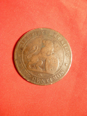 Moneda 10 Cent 1870 Spania ,bronz , cal.medie-buna foto