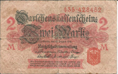 BANCNOTA 2 MARCI GERMANIA 1914 VF+ foto