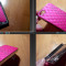 HUSA apple IPHONE 5 / 5s cromata roz cu strasuri subtire eleganta + FOLIE ECRAN *** LIVRARE GRATUITA !!!