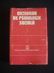 DICTIONAR DE PSIHOLOGIE SOCIALA foto