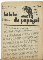 REVISTA &amp;quot;BILETE DE PAPAGAL&amp;quot; NR. 328 / 1 MARTIE 1929 foto