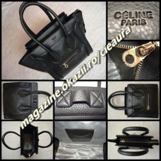 GEANTA NEAGRA DAMA firma CELINE BOSTON LUGGAGE TOTE HANDBAG POSETA tip SACOSA CASUAL OFFICE BUSINESS DAMA GENTI POSETE FEMEI COLECTIE NOUA foto