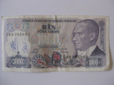 1000 LIRE TURCIA 1970 foto