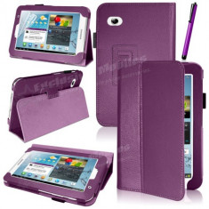 Husa tip stand ptr. Samsung Galaxy Tab 2 7&amp;quot; P3100/P3110 *PURPLE*+ Folie Ecran + Touch Pen GRATIS foto