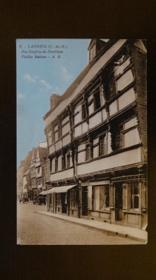 Lannion - Rue Geoffroy-de-Pontblanc - Vile vechi - necirculata foto