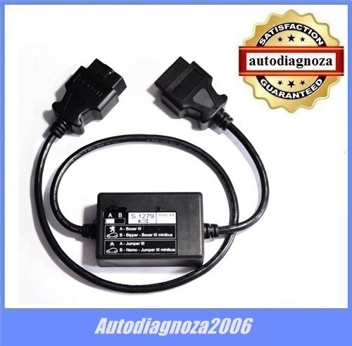 Cablu adaptor S.1279 - PP2000 tester Lexia3 Citroen Peugeot Boxer 3 Jumper 3 foto mare Cablu adaptor S.1279 - PP2000 tester Lexia3 Citroen Peugeot Boxer 3 Jumper 3 foto mare