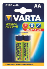 Acumulatori Varta AA(R6) 2 x 2100mAh - Ready to use - SIGILATI foto