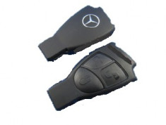 Carcasa cheie Mercedes SmartKey 3 butoane sigla METALICA foto