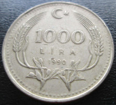 (241) TURCIA 1000 LIRA 1990 foto