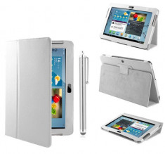 Husa tip stand Samsung Galaxy Tab 2 10.1&amp;#039; P5100/P5110/P5113 *WHITE*+Pen Gratis foto