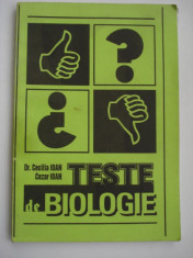 TESTE DE BIOLOGIE - Dr. Cecilia Ioan / Cezar Ioan foto