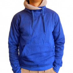 Hanorac cu Guler si Coate Hoodie Sweater BERLIN Blue | Factura, Garantie 3 Luni! foto