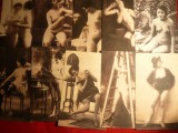 20 Fotografii sepia -Nuduri - Copii de epoca, dim.= 16 x 10 cm