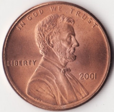 Moneda - Statele Unite ale Americii - 1 Cent 2001 foto