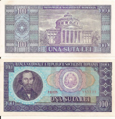 LL bancnota Romania 100 lei 1966 unc foto