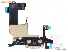 Conector alimentare iPhone 5 White Original foto