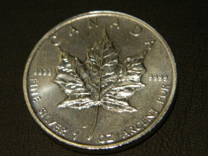 vind moneda lingou argint 999 maple leaf foto