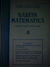 Gazeta matematica - Anul LXXXVI nr. 4 - 1981 foto