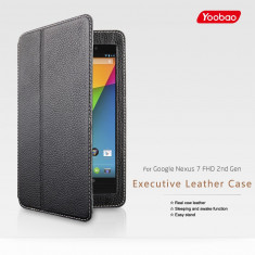 Husa Executive Piele Naturala Google Nexus 7 by Yoobao Black foto