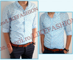 Camasa Men flori ZR6 model zara - Camasa Slim Fit - Modele Fashion - Editie limitata - LICHIDARE DE STOC foto