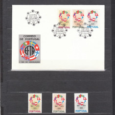 EFTA Portugalia FDC 1967 si serie de timbre