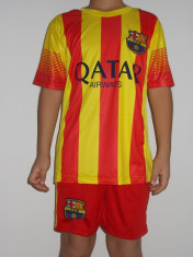 COMPLEU COPII FC BARCELONA - MESSI SEZON 2013 - 2014 - ECHIPAMENT DEPLASARE foto