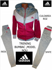 TRENINGURI ADIDAS BUMBAC ,MODEL 2015 , PANTALONI CONICI ,LIVRARE GRATUITA foto