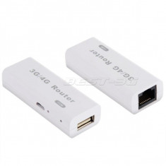 Mini Router Wireless Portabil 3G 4G merge cu stick de net de la RDS , VODAFONE, ETC Alimentare USB Ideal pentru calatorii foto