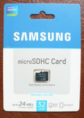 MicroSD Samsung (made in Korea), 32GB, clasa 6, cu factura. foto