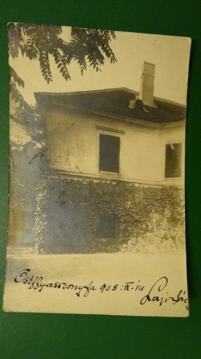 Vedere veche infatisand o casa necunoscuta - circulata 1908 - Levelezo Lap