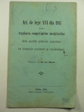 LEGEA SCOLIL0R PRIMARE POPULARE CU CARACTER COMUNAL SI CONFESIONAL - SIBIIU 1913, Alta editura