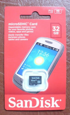 MicroSD SanDisk 32 GB clasa 4 foto