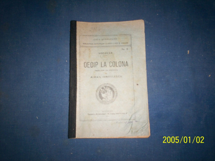 OEDIP LA COLONA SOFOCLE 1921