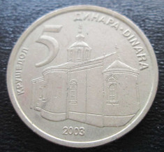 (349) SERBIA 5 DINARA 2003 foto