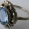 Inel vechi din argint cu piatra bleu - de colectie (3)