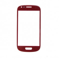 Geam carcasa sticla touchscreen digitizer touch screen Samsung I8190 Galaxy S III mini S3 SIII S 3 Rosu Garnet red foto