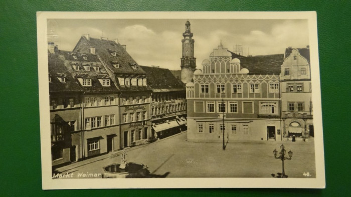 Markt Weimar-vedere nr 46 necirculata,stampila interesanta stanga sus:H cu aripi