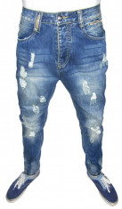 (NOU) Blugi CONICI - CU TUR LASAT SI RUPTURI - SKINNY / SLIM - ( TOATE MARIMILE: 29, 30, 31, 32, 33, 34, 36 ) + BRETELE CADOU foto