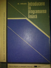 N. Mihaila - Introducere in programarea liniara foto