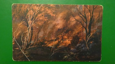 Incendiu forestier noaptea - foto C. Jandl - vedere DK 715 necirculata foto