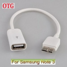 Cablu adaptor micro USB 3.0 - USB OTG pentru Samsung Galaxy Note 3 N9000 N9002 N9005 microUSB 3.0 9 pin foto